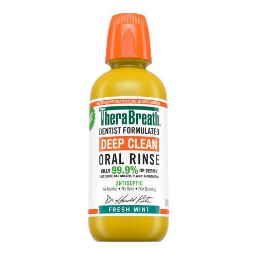 TheraBreath Deep Clean Oral Rinse is available in a new Fresh Mint ﬂavor. | Image Credit: © TheraBreath